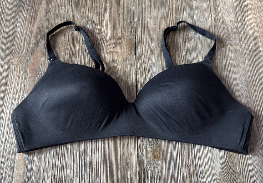 Soma Enbliss Wireless Nursing Bra 38B Black full coverage adjustable strap